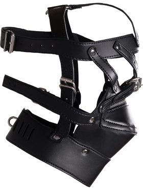 Ouch!: Xtreme Head Harness with Zip-up Mouth & Lock