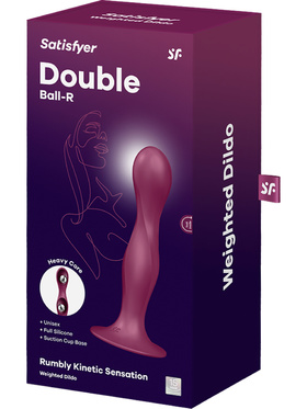 Satisfyer: Double Ball-R, Weighted Dildo, röd