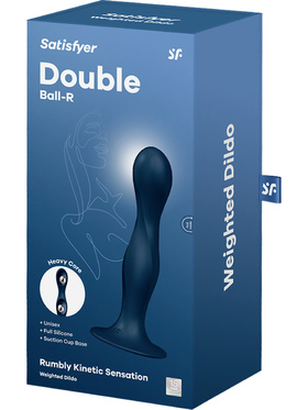 Satisfyer: Double Ball-R, Weighted Dildo, blå