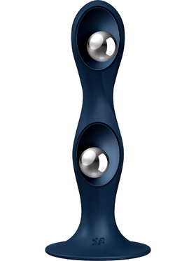 Satisfyer: Double Ball-R, Weighted Dildo, blå
