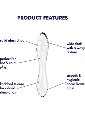 Satisfyer: Dazzling Crystal 1, Glass Dildo, transparent