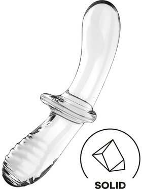 Satisfyer: Double Crystal, Glass Dildo, transparent