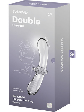 Satisfyer: Double Crystal, Glass Dildo, transparent