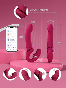 Lovense: Lapis, Bluetooth Vibrating Strapless Strap-on Dildo