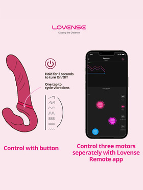 Lovense: Lapis, Bluetooth Vibrating Strapless Strap-on Dildo