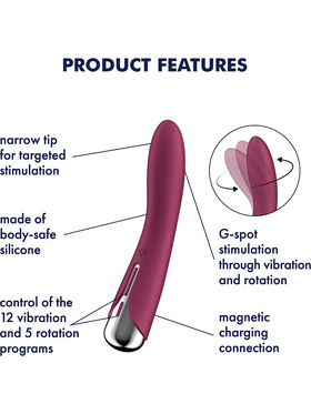 Satisfyer: Spinning Vibe 1, Rotating Vibrator, röd