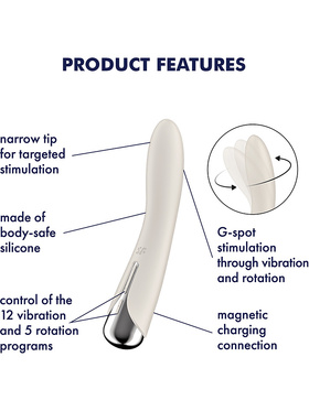 Satisfyer: Spinning Vibe 1, Rotating Vibrator, vit