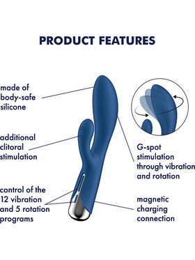 Satisfyer: Spinning Rabbit 1, Rotating Vibrator, blå