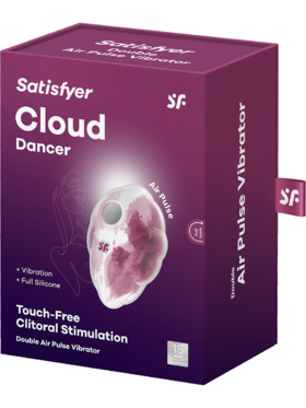 Satisfyer: Cloud Dancer, Double Air Pulse Vibrator, röd/vit