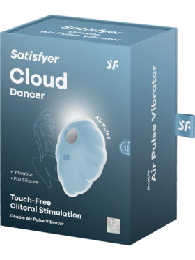 Satisfyer: Cloud Dancer, Double Air Pulse Vibrator, blå
