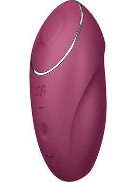 Satisfyer: Tap & Climax 1, Lay-On Vibrator, röd