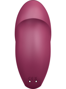 Satisfyer: Tap & Climax 1, Lay-On Vibrator, röd