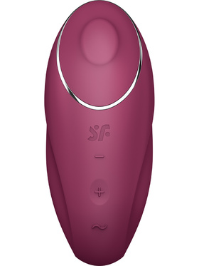 Satisfyer: Tap & Climax 1, Lay-On Vibrator, röd