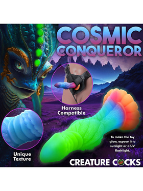 Creature Cocks: Galactic Cock, Alien Glow Silicone Dildo
