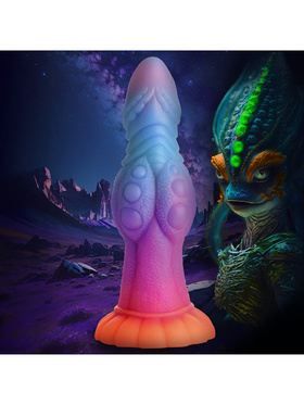 Creature Cocks: Galactic Cock, Alien Glow Silicone Dildo
