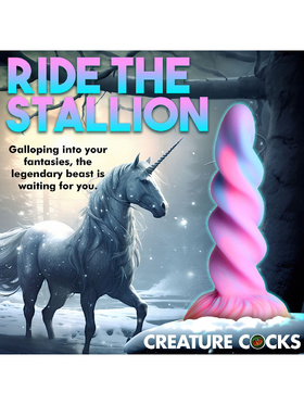 Creature Cocks: Moon Rider, Glow In The Dark Unicorn Dildo