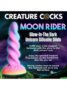 Creature Cocks: Moon Rider, Glow In The Dark Unicorn Dildo