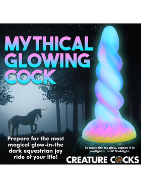 Creature Cocks: Moon Rider, Glow In The Dark Unicorn Dildo
