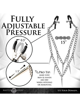 Master Series: Daggers, Double Chain Nipple Clamps