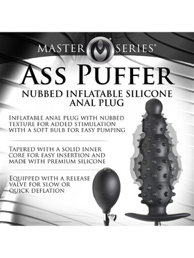 XR Master Series: Ass Puffer, Nubbed Inflatable Anal Plug