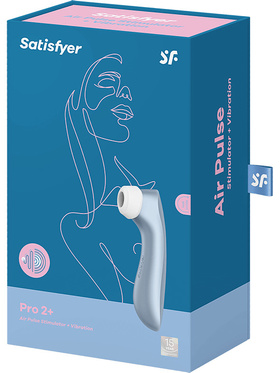 Satisfyer: Satisfyer Pro 2+, Air Pulse Stimulator + Vibration, blå