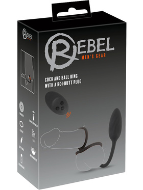 Rebel: Cock and Ball Ring with RC Butt Plug