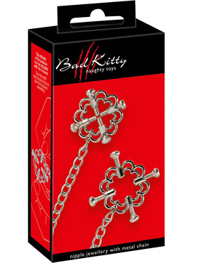 Bad Kitty: Nipple Jewellery with Metal Chain