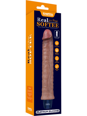 LoveToy: Real Softee, Silicone Vibrating Dildo, 24,5 cm