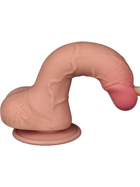 LoveToy: Sliding-Skin Dildo, 19.5 cm, ljus