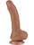 LoveToy: Sliding-Skin Dildo, 19.5 cm, brun