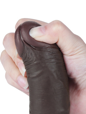 LoveToy: Sliding-Skin Dildo, 19.5 cm, mörk