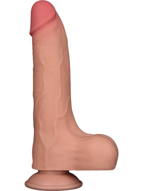 LoveToy: Sliding-Skin Dildo, 22 cm, ljus