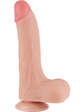 LoveToy: Sliding-Skin Dildo, 22 cm, ljus