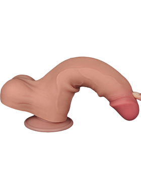 LoveToy: Sliding-Skin Dildo, 22 cm, ljus