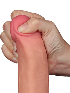 LoveToy: Sliding-Skin Dildo, 22 cm, ljus