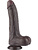 LoveToy: Sliding-Skin Dildo, 22 cm, mörk