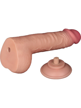 LoveToy: Sliding-Skin Dildo, 24 cm, ljus