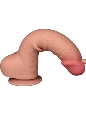 LoveToy: Sliding-Skin Dildo, 24 cm, ljus