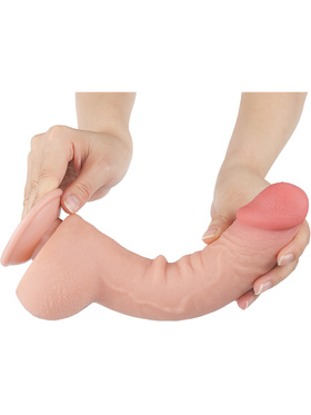 LoveToy: Sliding-Skin Dildo, 24 cm, ljus