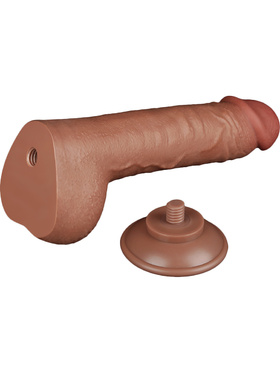 LoveToy: Sliding-Skin Dildo, 24 cm, brun