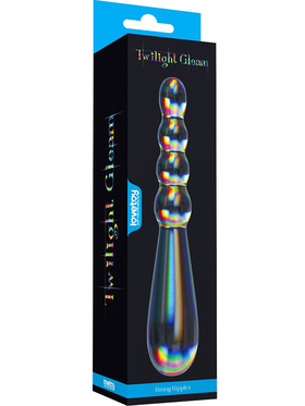 LoveToy: Twilight Gleam Glass Dildo, Rising Ripples