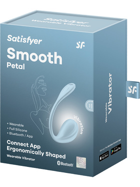 Satisfyer Connect: Smooth Petal, Wearable Vibrator, blå