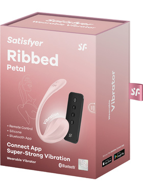 Satisfyer Connect: Ribbed Petal, Wearable Vibrator, rosa