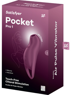 Satisfyer: Pocket Pro 1, Double Air Pulse Vibrator, röd