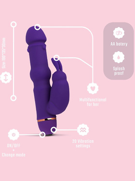 Teazers: Silicone Rabbit Vibrator, lila