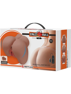 Crazy Bull: Mila, Realistic Masturbator with Vibrator, mörk