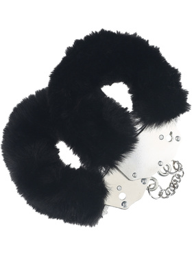 Ouch!: Heavy-duty Fluffy Handcuffs, svart