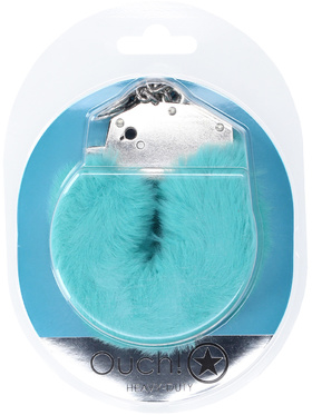 Ouch!: Heavy-duty Fluffy Handcuffs, blå
