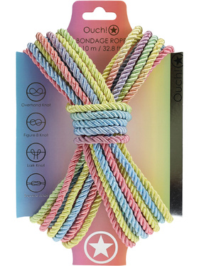 Ouch!: Polyester Bondage Rope, 10m, multi pastell