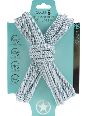 Ouch!: Polyester Bondage Rope, 10m, ljusblå